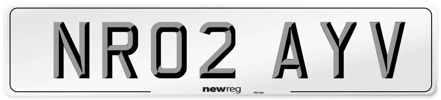 NR02 AYV Number Plate from New Reg